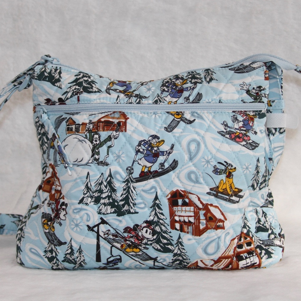 Vera Bradley Disney Ski Original Zip Hipster Donald Duck Minnie Mickey Goofy